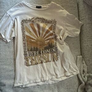 Graphic Tee with Sun Design